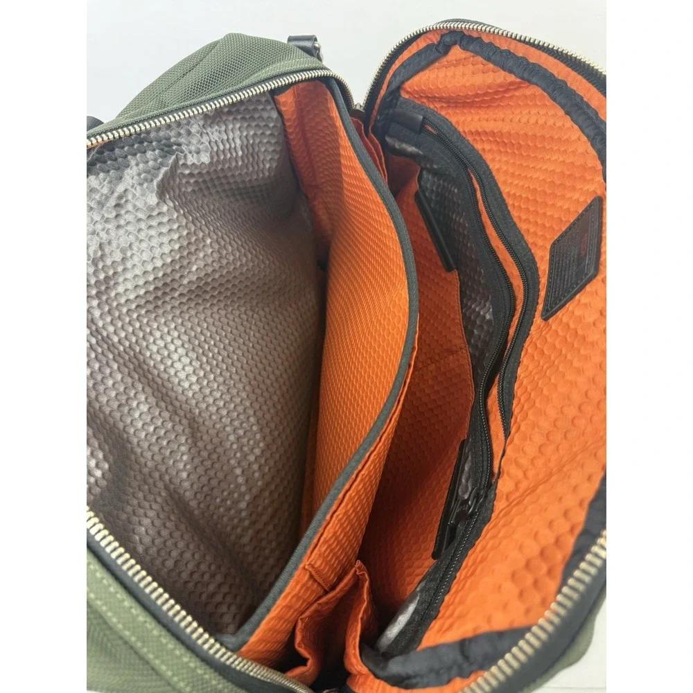 TUMI Alpha Bravo Yuma Briefcase Olive Green Spruce Ballistic Nylon Computer Bag